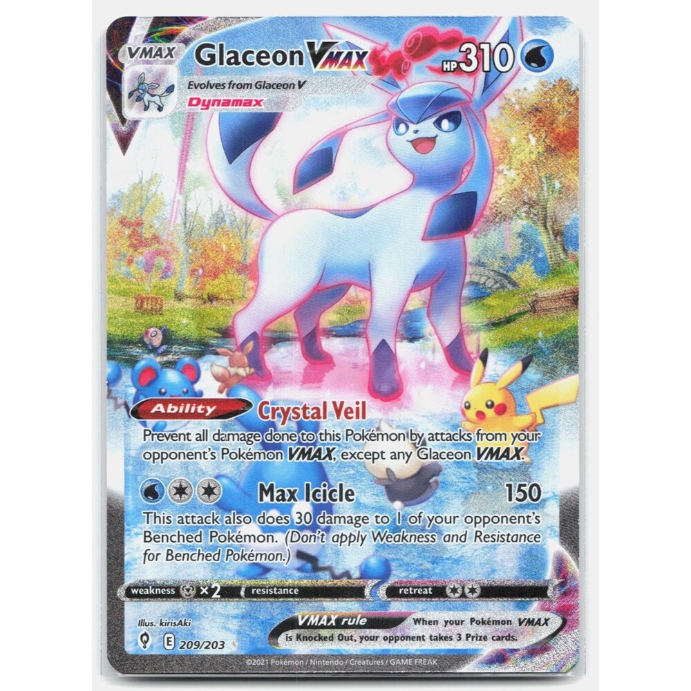 Glaceon VMAX 209/203 Evolving Skies Holo Alternate Art Near Mint